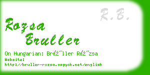 rozsa bruller business card